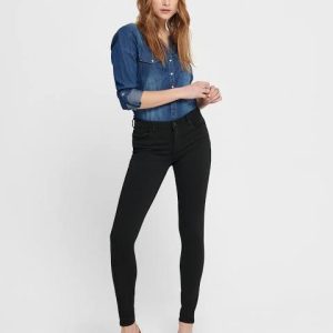 slim fit blue jeans